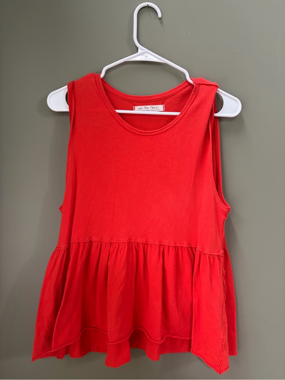 We The Free Orange Sleeveless Tank Top sz Medium